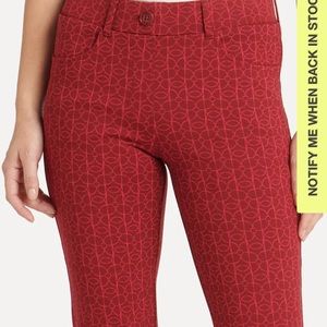 Betabrand red pattern pants NWOT